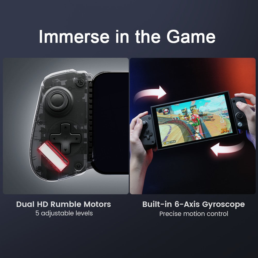 GameSir X5s Wireless Mobile Gaming Controller Bluetooth 2.4GHZ Connection Lightweight Design Hall Effect, No-Drift, App Customization
