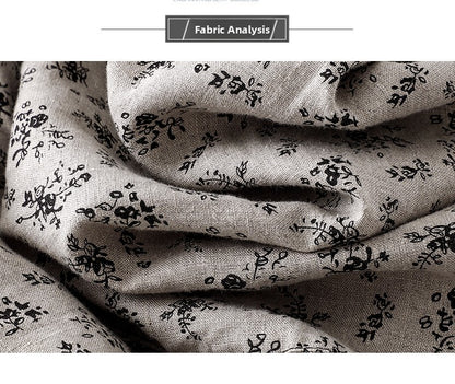 Cotton Linen High Waist Printed Summer New Sle Cool Slimming Hip Covering Floral Skirt Loose Fit Casual Long Skirt