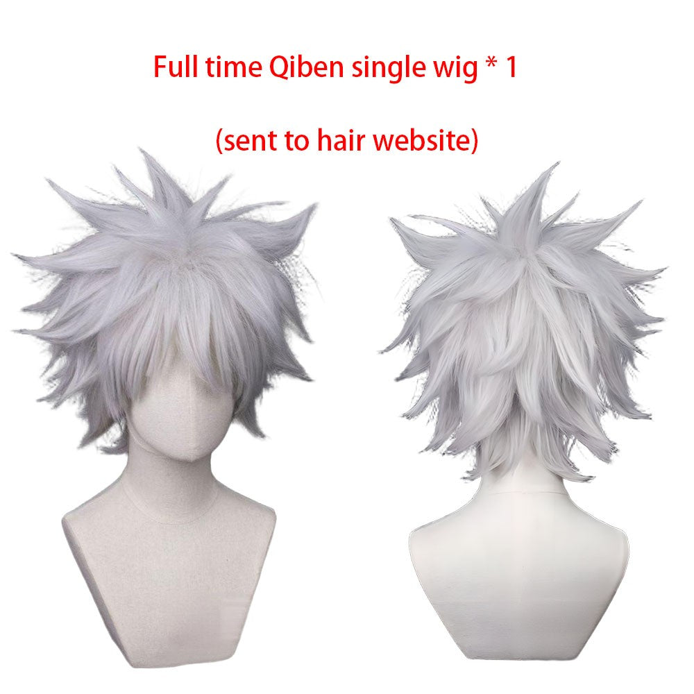 ?Wetrose?In Stock Killua Zoldyck Cosplay Costume Hunter × X Hantaa Kirua Zaoldyeck T Shirt Full Set Wig Halloween Xmas New