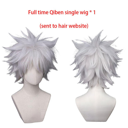 ?Wetrose?In Stock Killua Zoldyck Cosplay Costume Hunter × X Hantaa Kirua Zaoldyeck T Shirt Full Set Wig Halloween Xmas New