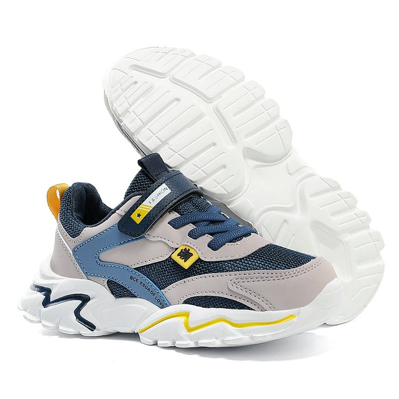 Kids Sports Shoes Boys Sneakers Trendy Non-Slip Running Walking Shoes For School Children Lightweight Casual Tennis Footwear