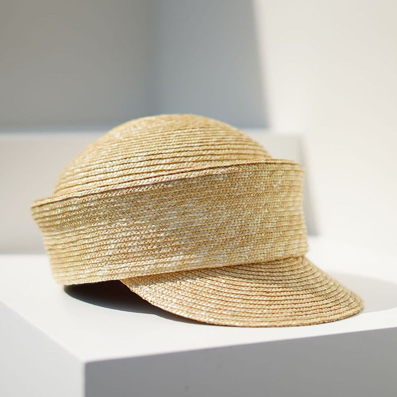 Chapéu Feminino de Sol de Verão Chapéu de Palha Irregular Viseira Chapéu Newsboy Atividades ao Ar Livre Rua Praia Viagem Chapéus Derby Base