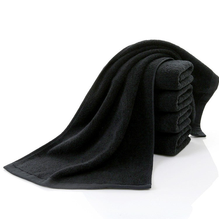 5/4 piece 100% Cotton Black Face Towel No Fading Bath Towels Large Men's Beach Towel for Hotel Corporate Gift DropShip Available