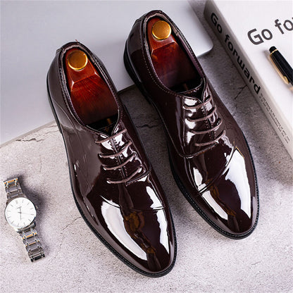 Men's Dress Shoes Classic Modern Formal Business Oxford Shoe X Stripe Comfortable Tuxedo Casual Lace-up Formal Shoes