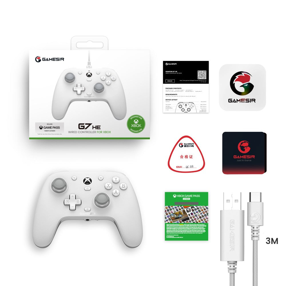 GameSir G7 HE Xbox Gaming Controller Wired Gamepad for Xbox Series X, Xbox Series S, Xbox One, Steam and PC with Hall Effect