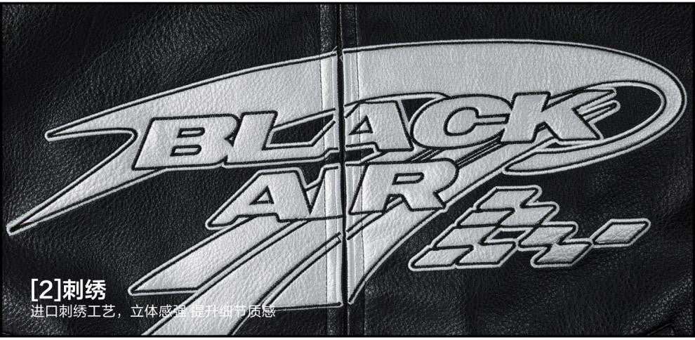 Heavy Duty Embroidered Men's Motorcycle Leather Jacket, Silver Edgy Aesthetic Windbreaker for Men, Autumn Fashion Mans Clothes