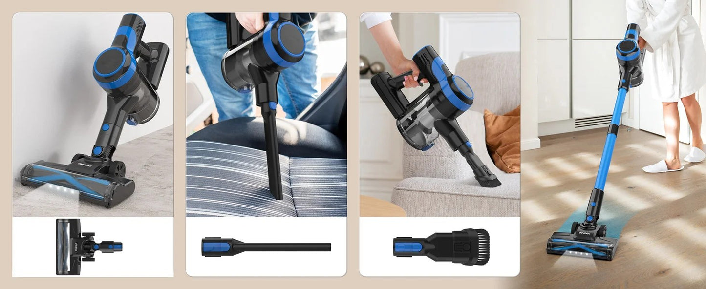 INSE V50 Cordless Vacuum Cleaner Powerful Suction 6-in-1 Lightweight Stick Vacuum with Rechargeable Battery for Carpets Pet Hair