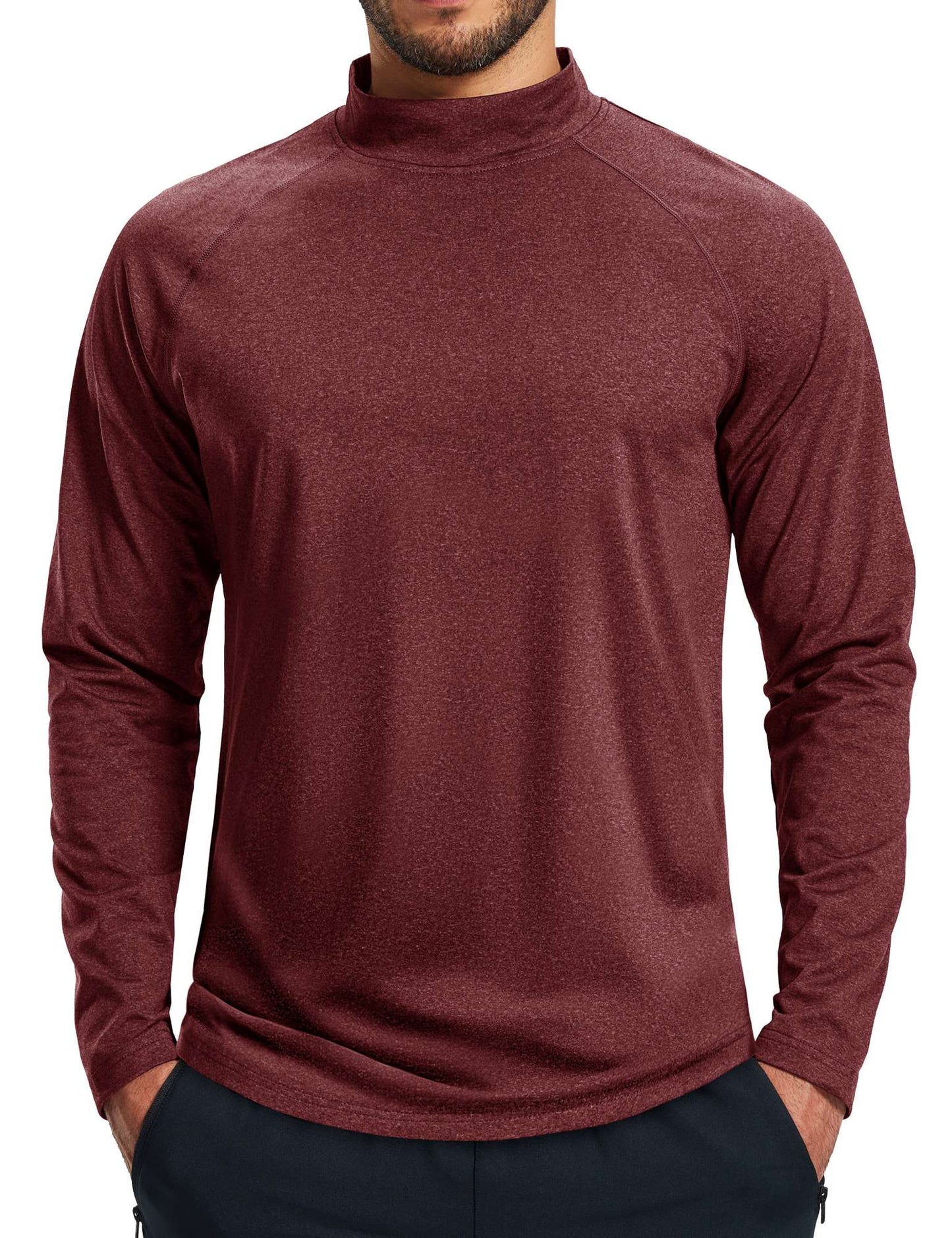 TACVASEN Men's Thermal Shirts Long Sleeve Micro-fleece Fleece Lined Base Layer Undershirts Athletic Warm Winter Workout Top