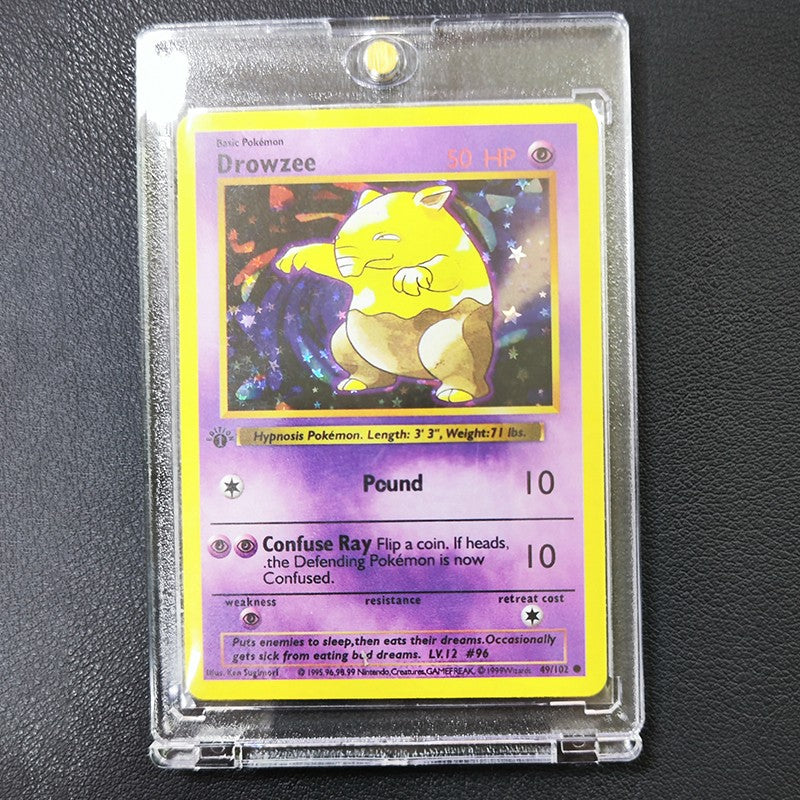 Cartas Colecionáveis DIY Pokémon com Card Brick 1996 1ª Edição Flash Cards Charizard Blastoise PTCG Game Anime Cartas Brilhantes Presente
