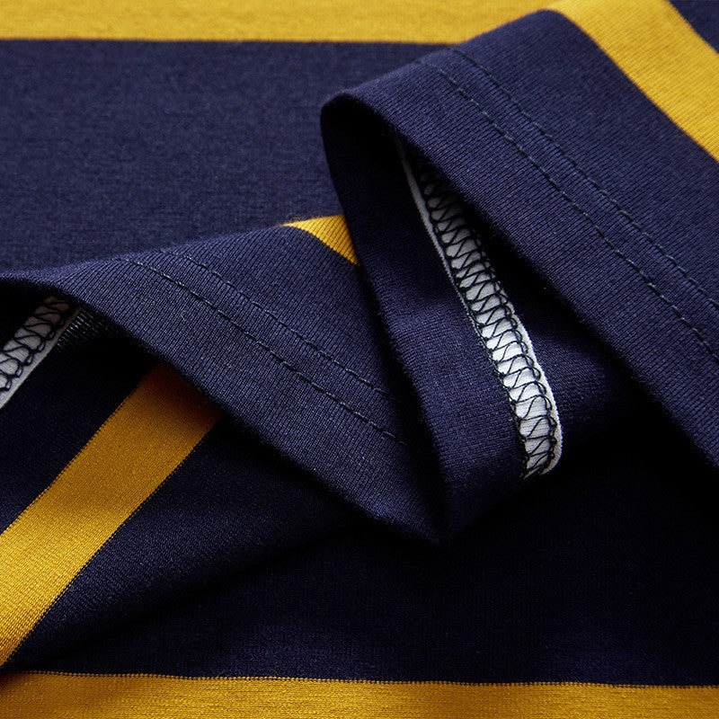 Men Polo Shirt Cotton Embroidery Long Sleeve Spring Stripe Polo Shirt Men Autumn Casual Fashion Polo Shirt Business T-shirts Men
