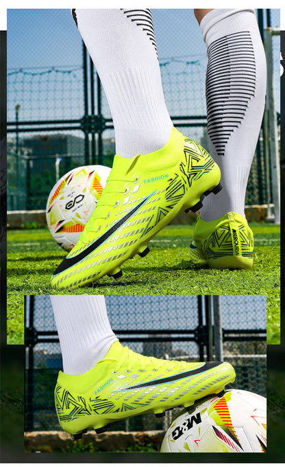 New Men Football Boots Futsal High-quality Mid-top Soccer Shoes Match Non-Slip Cleats Sneakers Indoor Hot-selling FG/TF