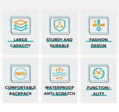 Fenruien Men 36L Business Backpack USB Waterproof  Multi Pocket Backpacks Fit 17.3 Inch Laptop