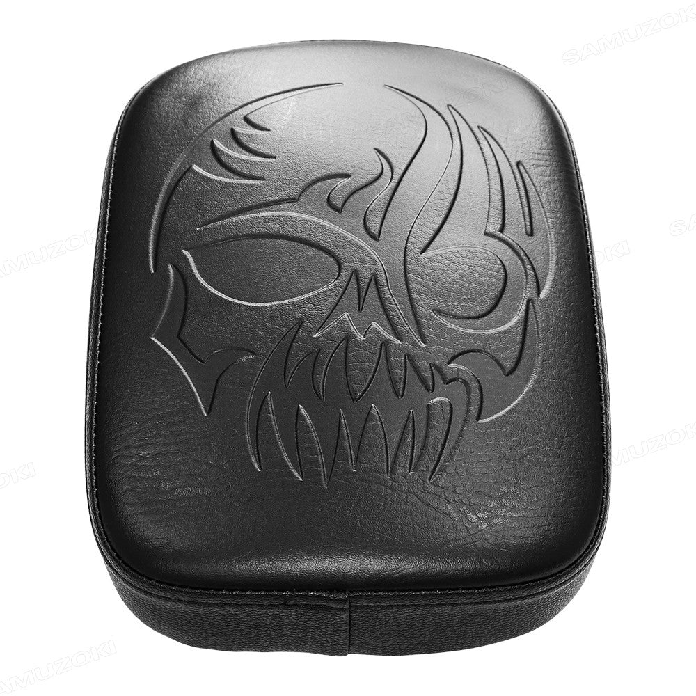 Almofada de Assento Traseiro Preta de Passageiro com 8 Ventosas para Harley Dyna Sportster Softail Touring XL 883 1200