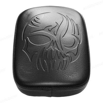 Almofada de Assento Traseiro Preta de Passageiro com 8 Ventosas para Harley Dyna Sportster Softail Touring XL 883 1200