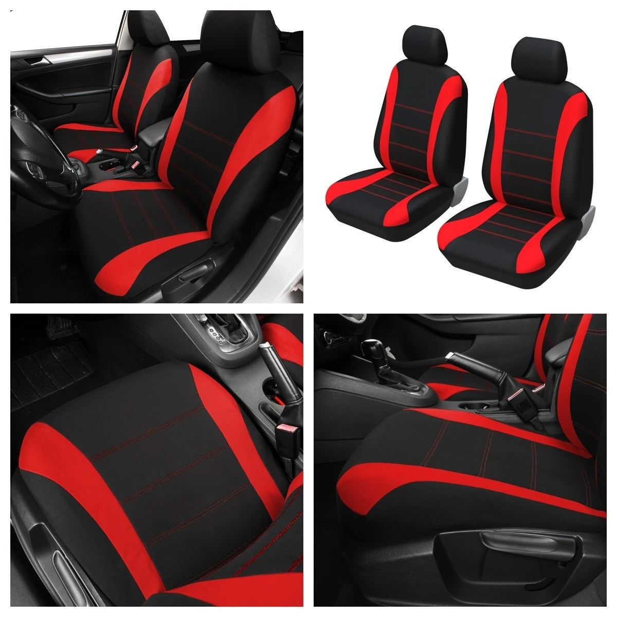 Almofada universal com design de linha de cintura AUTOMOTIVA Tamanho universal para carro, SUV, caminhão, van, acessórios, capas de assento internas, conjunto completo