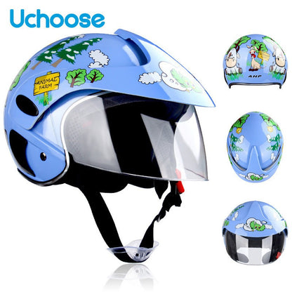 Capacete de segurança infantil com viseira, óculos de proteção embutidos, abafadores de ruído e adesivos refletivos para engenheiro. Capacete de segurança industrial em ABS.