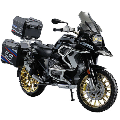 1:10 R1250GS Adventure Moto de Liga Leve Die Cast Modelo de Veículo Coleção Som e Luz Off Road Motocicleta Brinquedos Carro