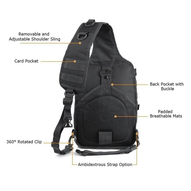 Travel Backpack Expandable Pack Crossbody Sling Bag Waterproof Rucksack Bag Outdoor Hiking Camping Pack Man Fitness Shoulder Bag