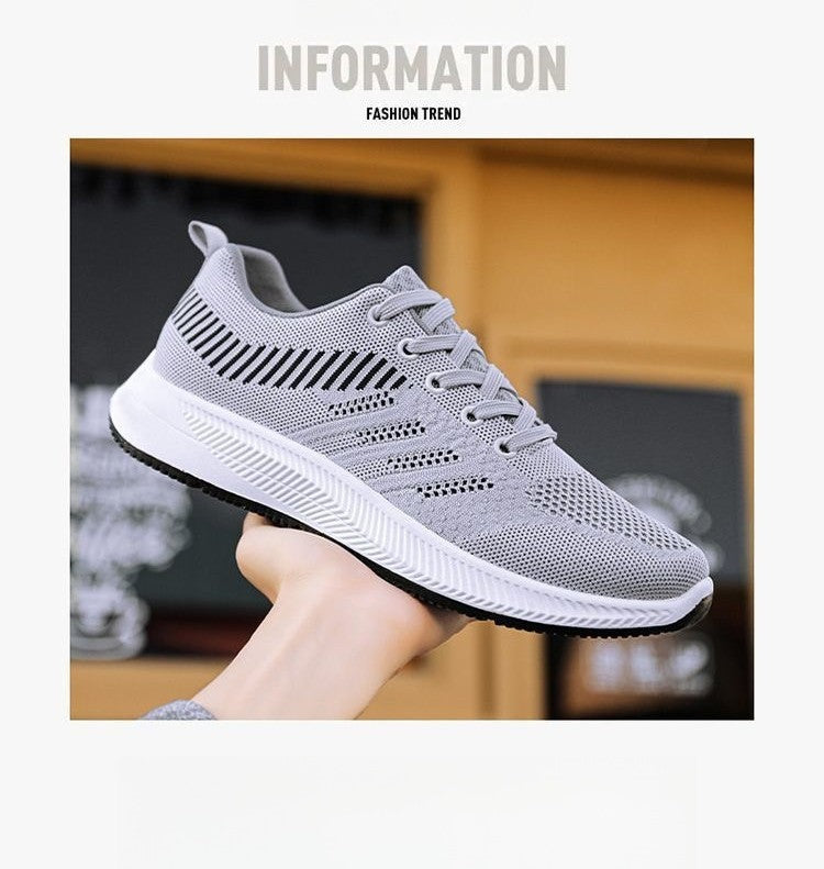 Men's casual shoes, 2025 trendy and fashionable sports shoes, breathable running shoes, outdoor walking training tennis shoes