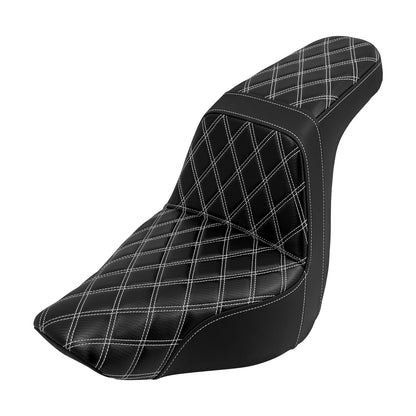 Banco Duplo de Moto para Piloto e Garupa Almofada Dianteira Traseira para Harley Softail Sport Glide FLSB Low Rider FXLR FXLRS 2018 em Diante