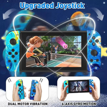 RGB LED Left & Right Joypad for NS Switch Controller BT 5.2 Joy-Con Gamepads Joystick with Dual Vibration for Switch/Lite/Oled