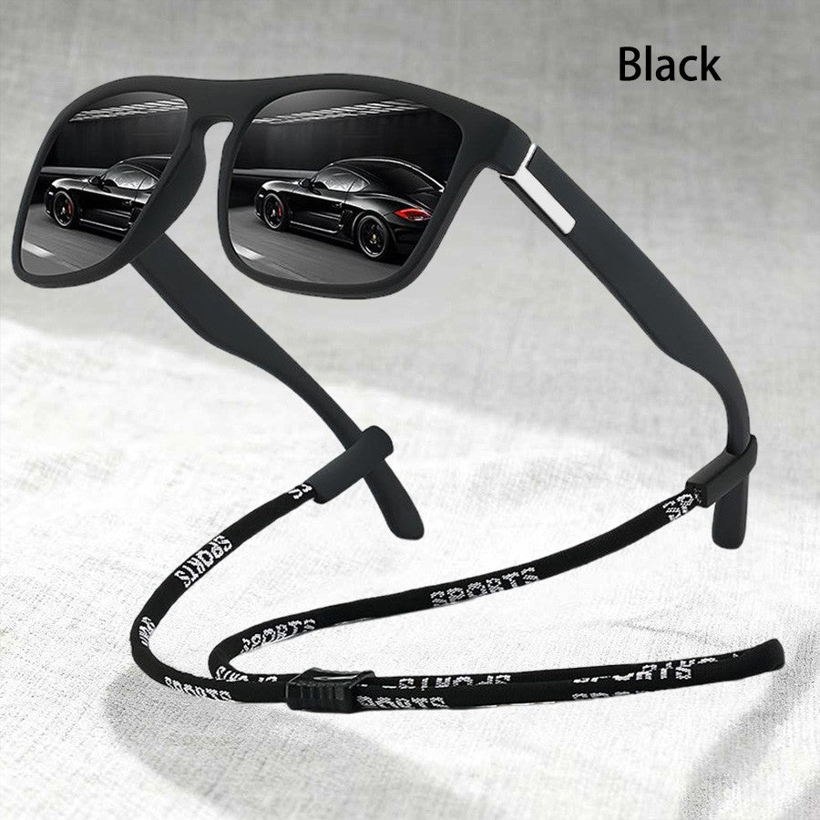 Fashion With Chain Square Sunglasses For Men Women Driving Fishing Brand Designer Sun Glasses Man UV400 Eyewear