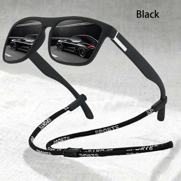 Fashion With Chain Square Sunglasses For Men Women Driving Fishing Brand Designer Sun Glasses Man UV400 Eyewear