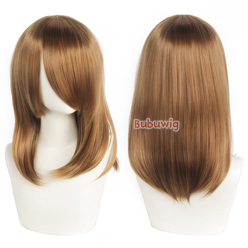 Bubuwig Synthetic Hair 30 Colors 40cm Long Straight Anime Fashion Lolita Cosplay Wigs Pure Color Blue Blonde Wig Heat Resistant