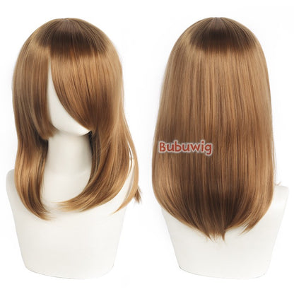 Bubuwig Synthetic Hair 30 Colors 40cm Long Straight Anime Fashion Lolita Cosplay Wigs Pure Color Blue Blonde Wig Heat Resistant