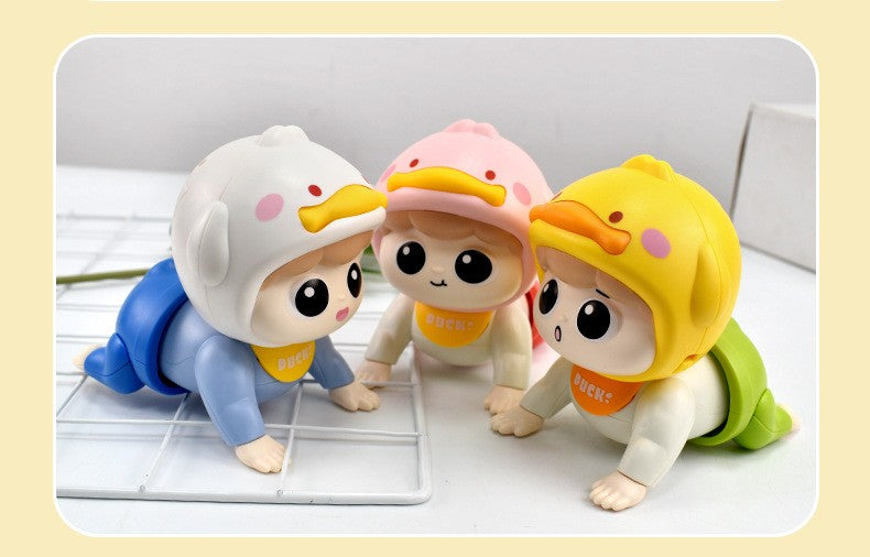 1PC Crawling Doll Baby Toy with Music, Aged 0-1, Learning Crawling Guidance and Head Up Training