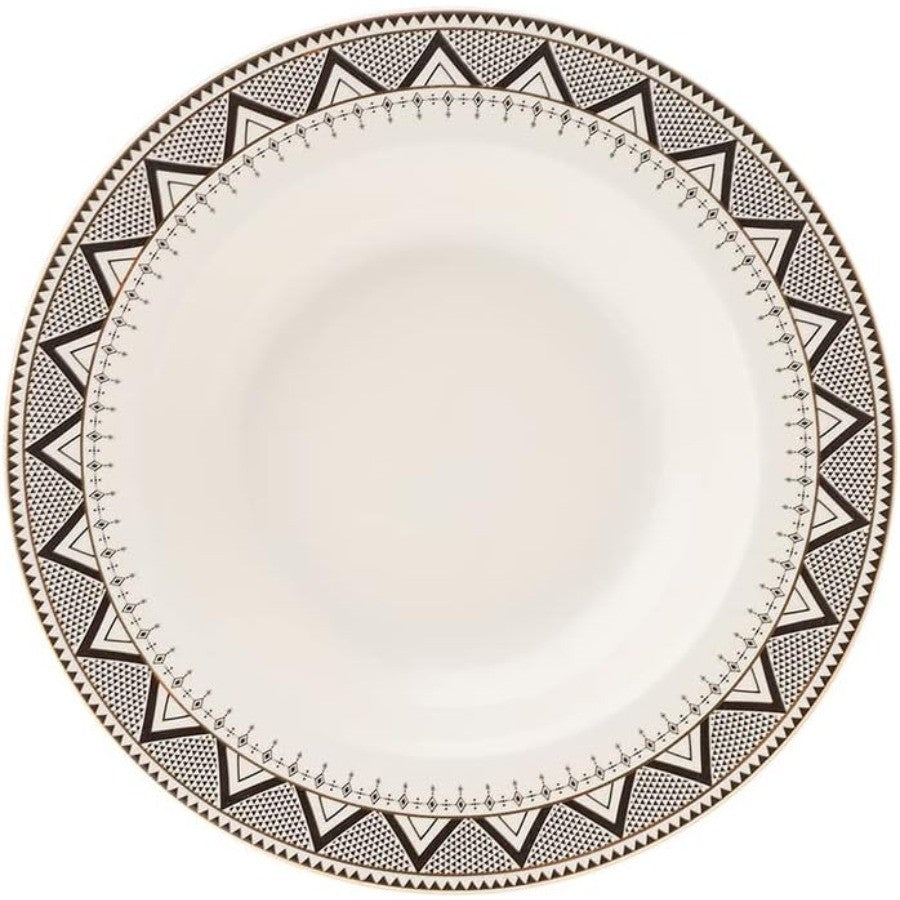 Aparelho de Jantar Globe de 24 Peças para 6 Pessoas, Conjunto de Louça de Cozinha para Salada, Sopa, Massa, Macarrão e Mais, Louça de Porcelana Moderna e Chique