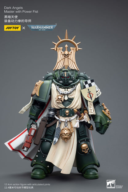 JOYTOY Warhammer 40k 1/18 Bonecos de Ação Anime 12cm Mestre Lazarus dos Dark Angels com Punho Potente