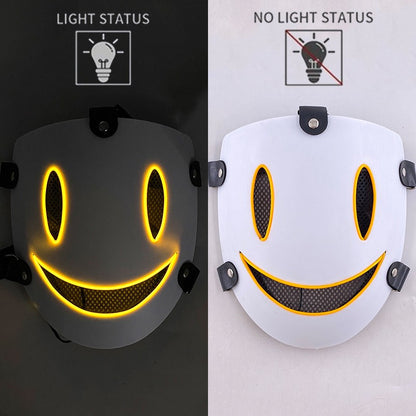 Anime High Rise Invasion Sniper LED Light up Mask Japanese Killer Japanese White Masks Carnival  Halloween Party Costume Props