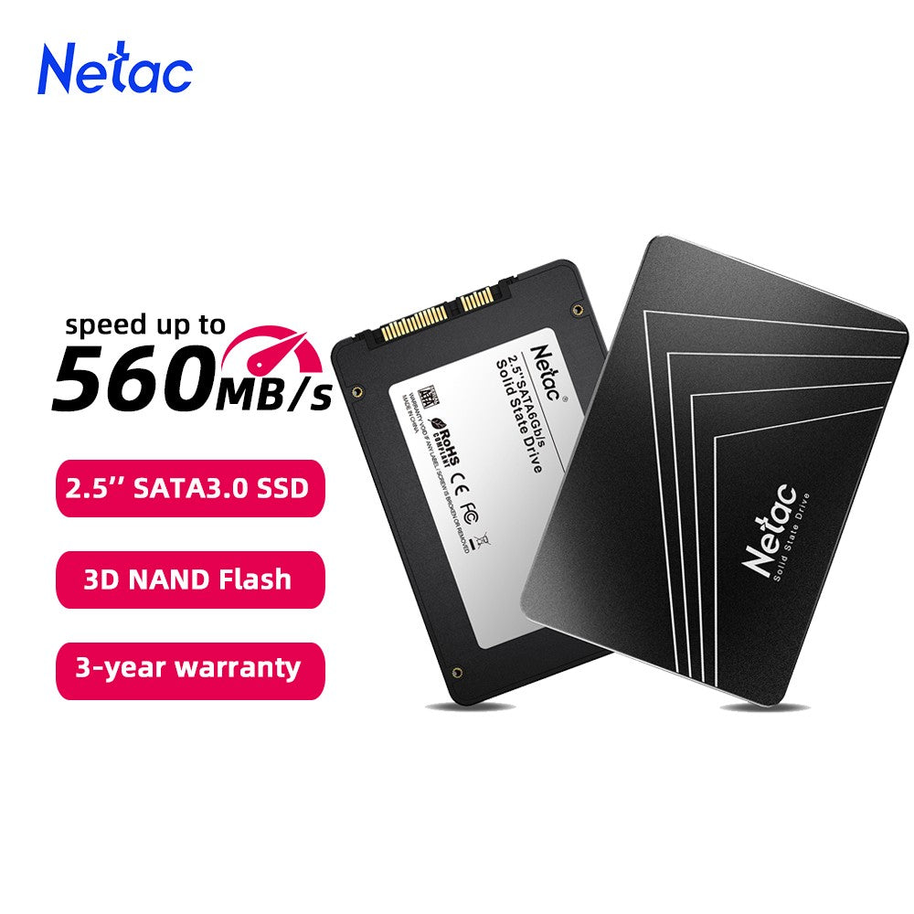 Netac SATAIII SSD 4tb 1tb 2tb HDD 2.5'' sata3.0 Disco SSD 512gb 256gb 128gb Unidade de Estado Sólido Interna para Laptop Desktop PC