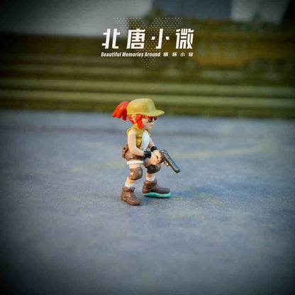 1:64 Metal Slug Genuine Tide Play Figura Snk Feita à Mão Metralhadora Pesada Lança-chamas Boneca Tanque Soldado Inimigo