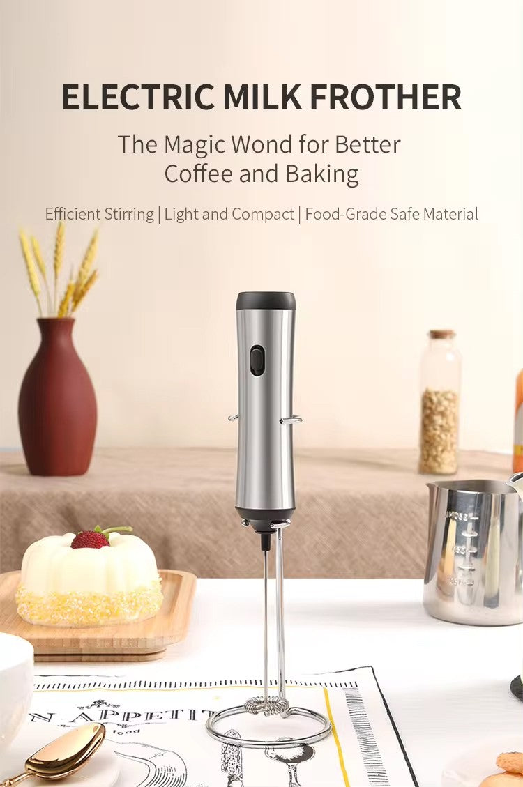 Kitchen Powerful Stirrer Milk Frother Handheld Foam Maker for Lattes Whisk Drink Mixer Coffee Electric Rechargable Egg Beater