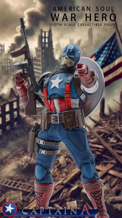 Original Joy Man Toys Captain American Soul War Hero Action Figure 1/12 Scale Collectible JMToys JM003 Kid Toy Boy Birthday Gift