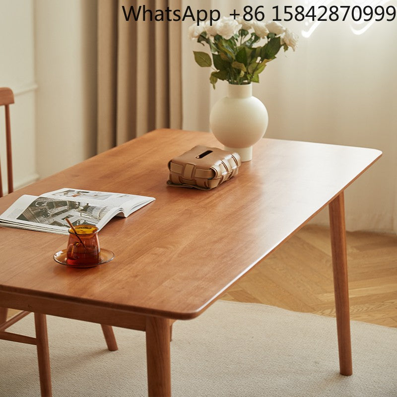 Pure solid wood home Nordic style simple dining table