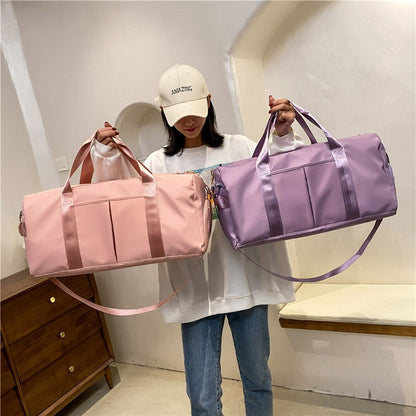 Dual dry wet separation fitness bag, men's and women's swimming training bag, sports bag, trendy hand-held diagonal travel bag