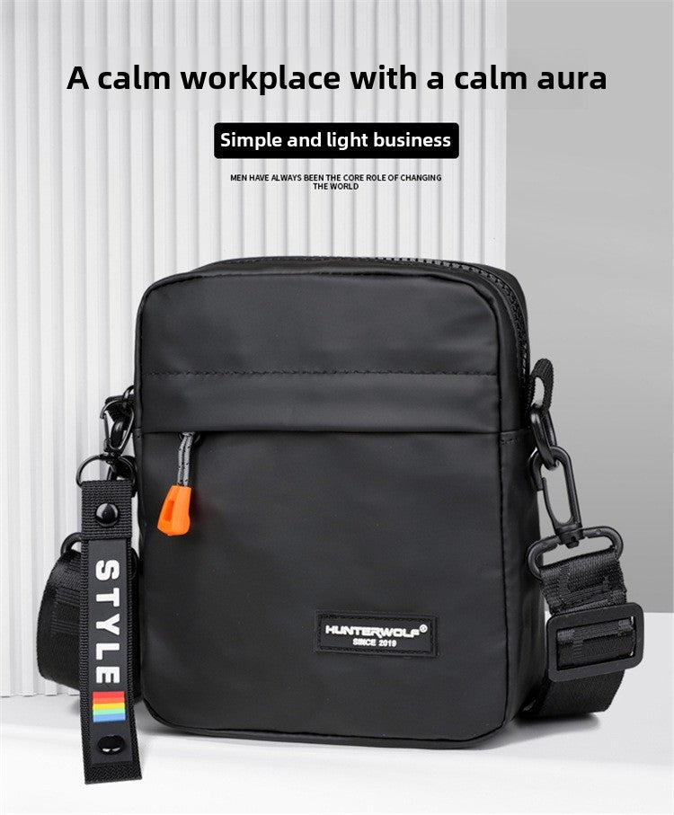 Simple Mini Men Crossbody Bag For Phone Side Bag Casual Waterproof PU Leather Shoulder Bag Business Small Messenger Sling Bags