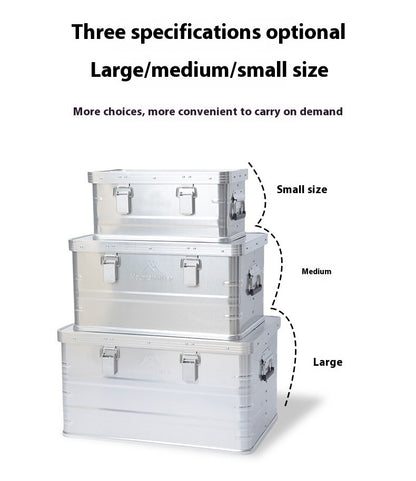 MOUNTAINHIKER Outdoor Storage Box Camping Picnic Travel Aluminum Alloy Large Capacity Box Silver Storage Bag 30-80L