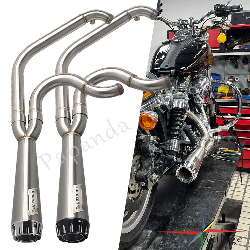 Motorcycle Full Exhaust Pipe Exhausts System Mufflers For Harley Dyna Wide Super Glide Fat Street Bob Low Rider FXDF 2006-2017