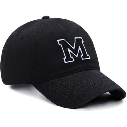 Initial Letter A-Z Embroider Baseball Cap For Men Womne High Quality Soft Cotton Fashion Team Sport Visors Snapback Caps