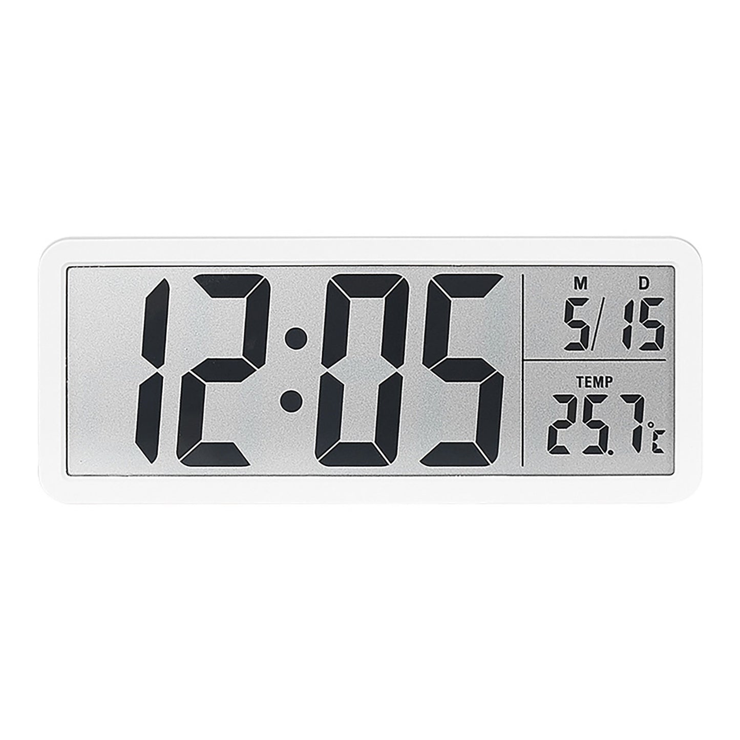 Digital Wall Clock Electronic Wall Mounted LCD Disply Clocks Multifunctional Temperature and Time Week Display Battery Powered