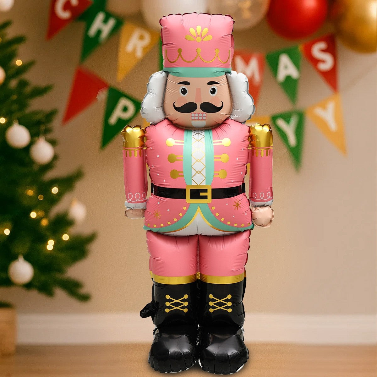 1pc Large Christmas Standing Foil Balloons Christmas Tree Santa Claus Snowman Nutcracker Christmas Foil Balloon New Year Balloon