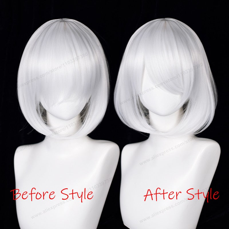 2B 9S  Cosplay Synthetic Wig White Synthetic Women Man Wig Heat Resistant Hair High Quality Wigs