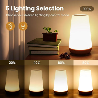 Usb Rechageable Dimmable Touch Lamp Bedroom Portable Table Bedside Night Lamp 13 RGB Colors Night Lights Baby Kids Night Light
