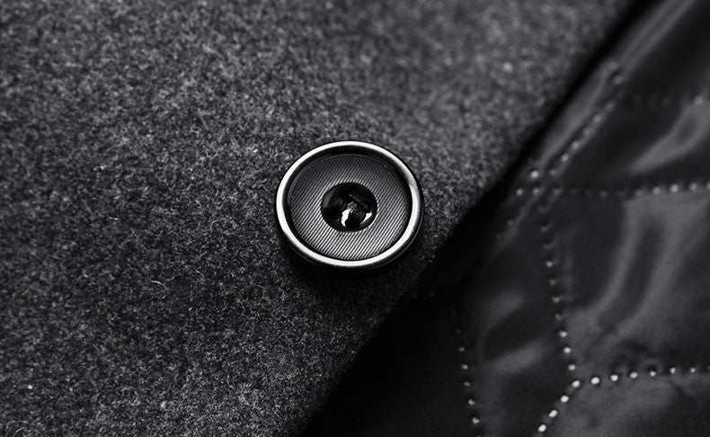 Winter Jacket Men Wool Pea Coat Oversized Overcoat Solid Business Casual Coat Men's Clothing Woollen Coats 4XL AF2011