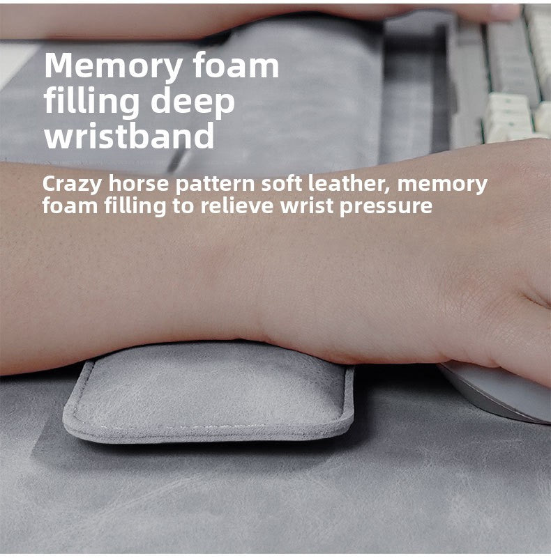 Desk Mat Waterproof PU Mouse Pad Large Mousepad Laptop Non-slip Desk Pad Keyboard Mats Mouse Mat Mouse Wrist Guard Three Pieces