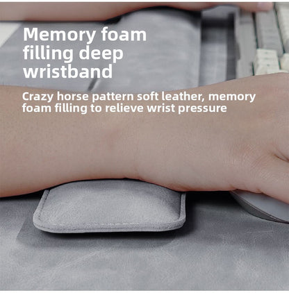 Desk Mat Waterproof PU Mouse Pad Large Mousepad Laptop Non-slip Desk Pad Keyboard Mats Mouse Mat Mouse Wrist Guard Three Pieces